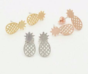 Pineapple Silhouette Stud Earrings (multiple colors) - Sparkle Rock Pop