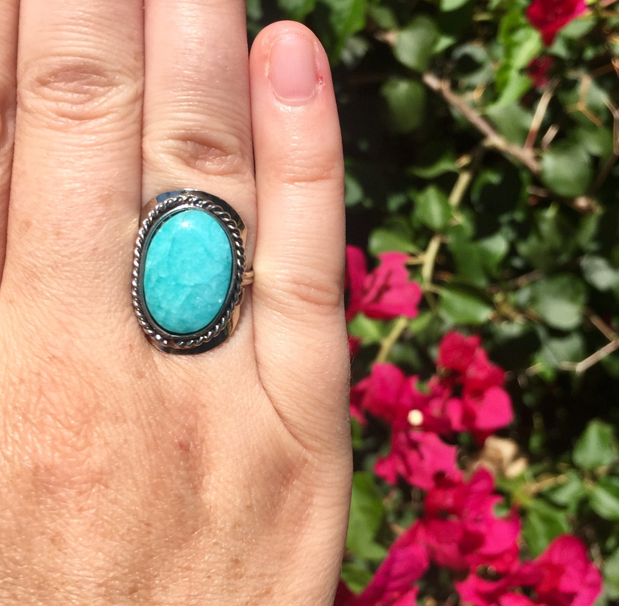 Amazonite Crystal Ring - Sparkle Rock Pop