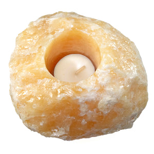 Orange Calcite Candleholder - Sparkle Rock Pop