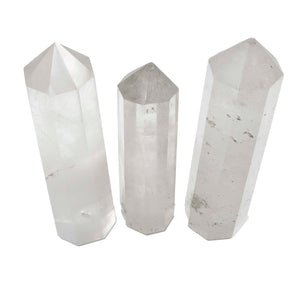 Clear Quartz Obelisk - 8-sided - Sparkle Rock Pop