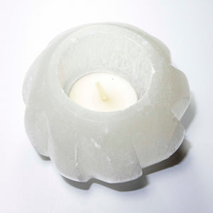 Selenite Swirl Candle Holder - Sparkle Rock Pop