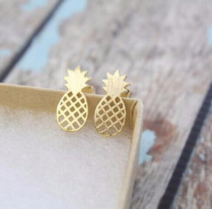Pineapple Silhouette Stud Earrings (multiple colors) - Sparkle Rock Pop