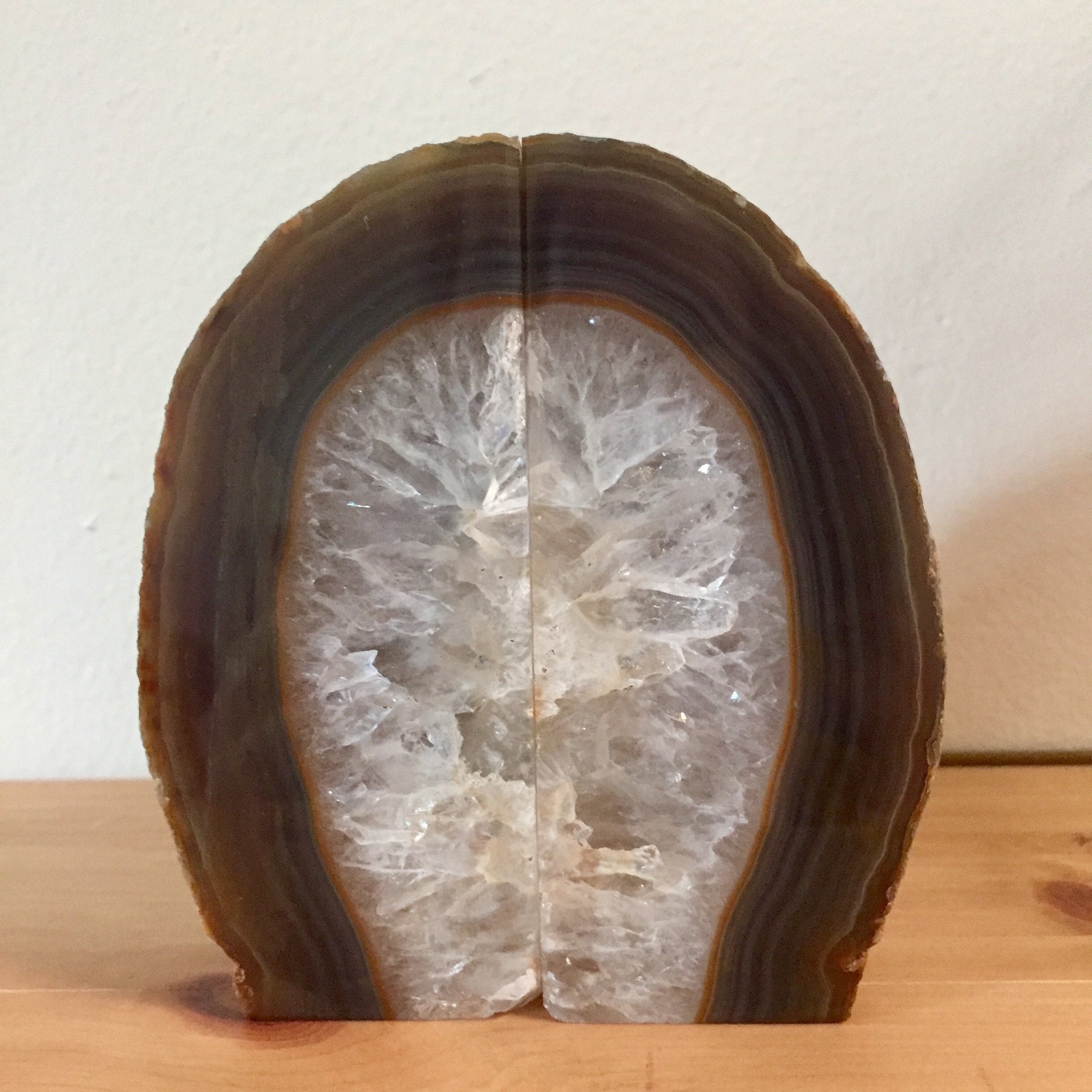 Agate Geode Bookends - 7" - Sparkle Rock Pop