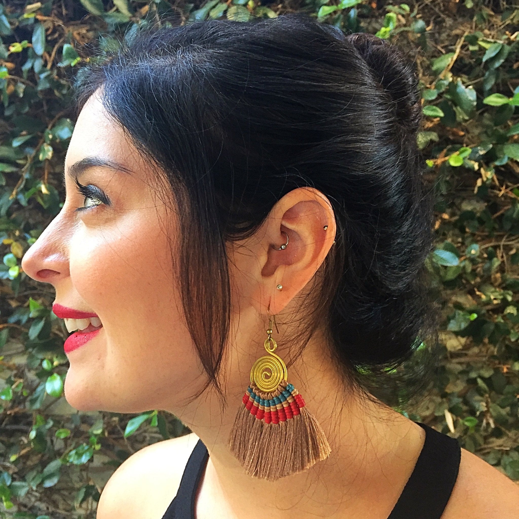Hula Earrings - Nude - Sparkle Rock Pop