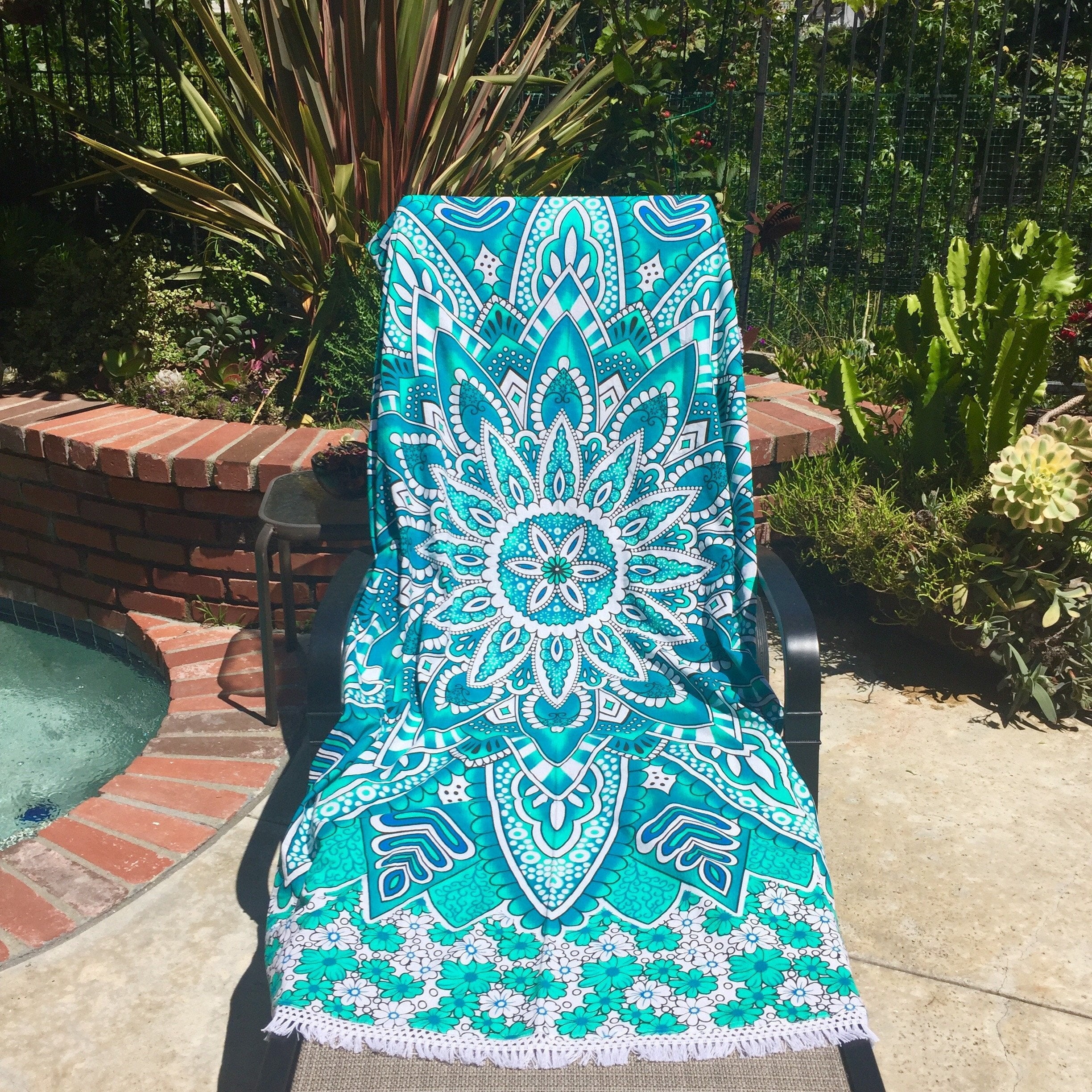 Mandala Tapestry - Flower Power - Sparkle Rock Pop