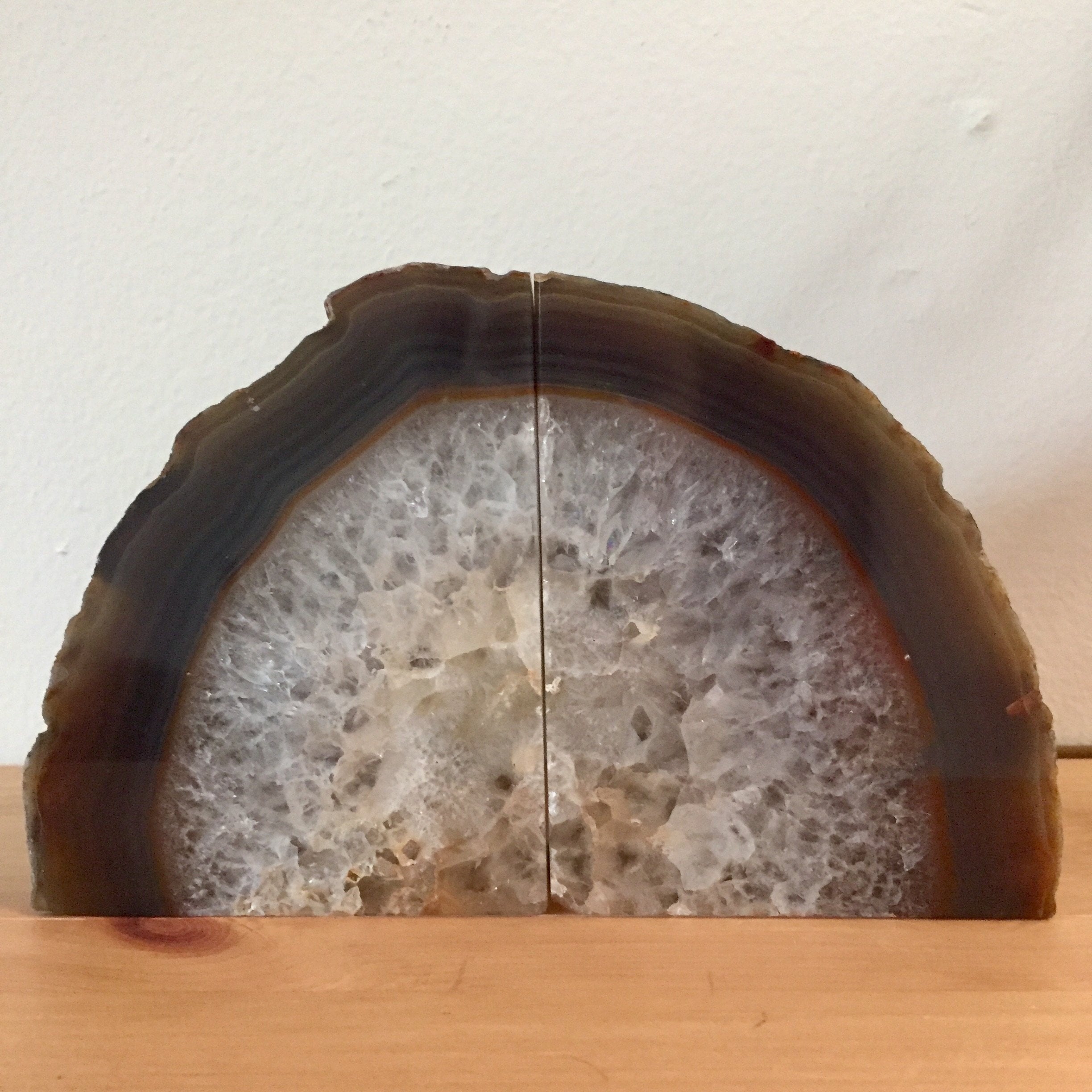 Agate Geode Bookends - 7" - Sparkle Rock Pop