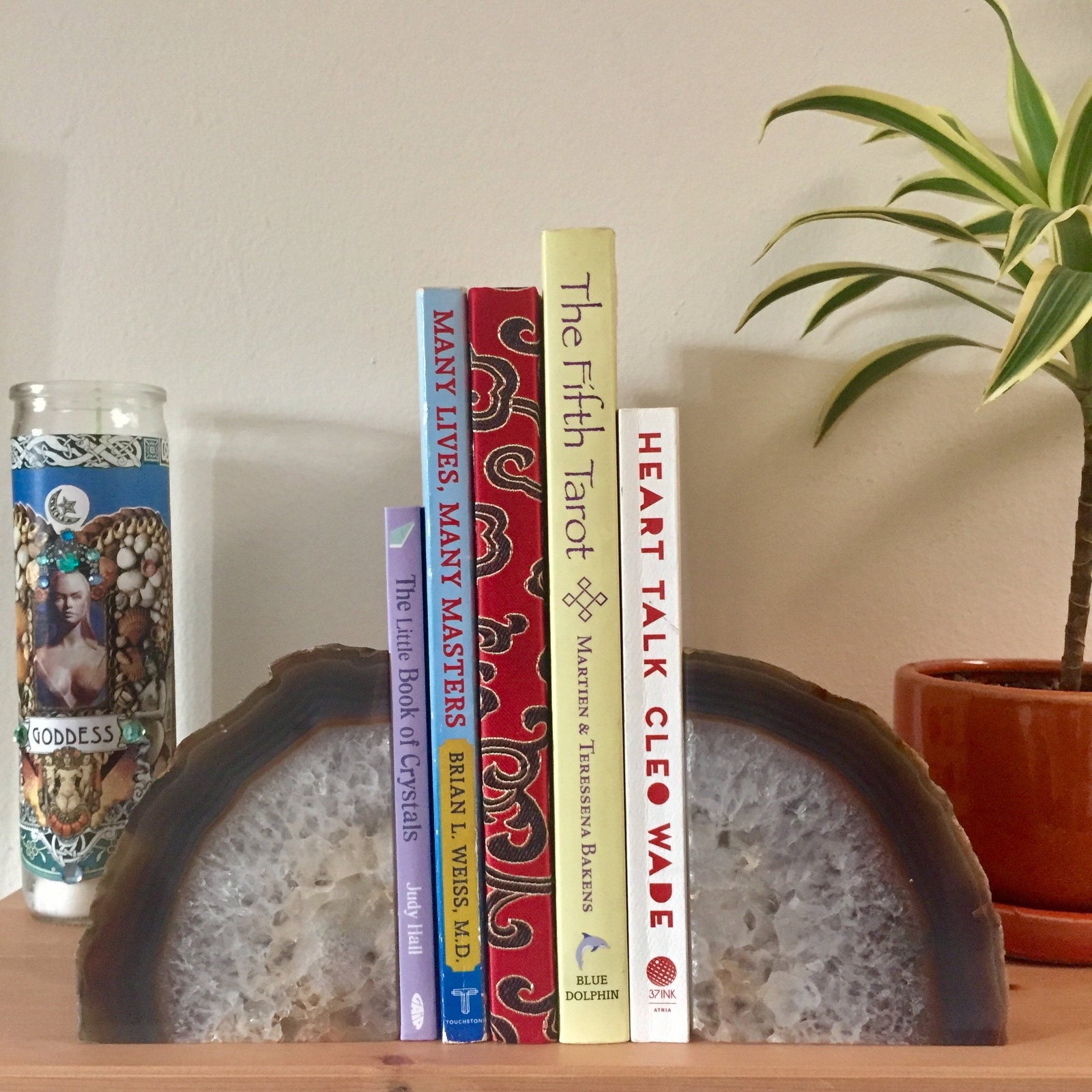 Agate Geode Bookends - 7" - Sparkle Rock Pop