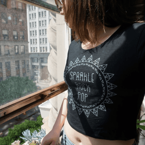 Sparkle Rock Pop Crop Tee - Sparkle Rock Pop