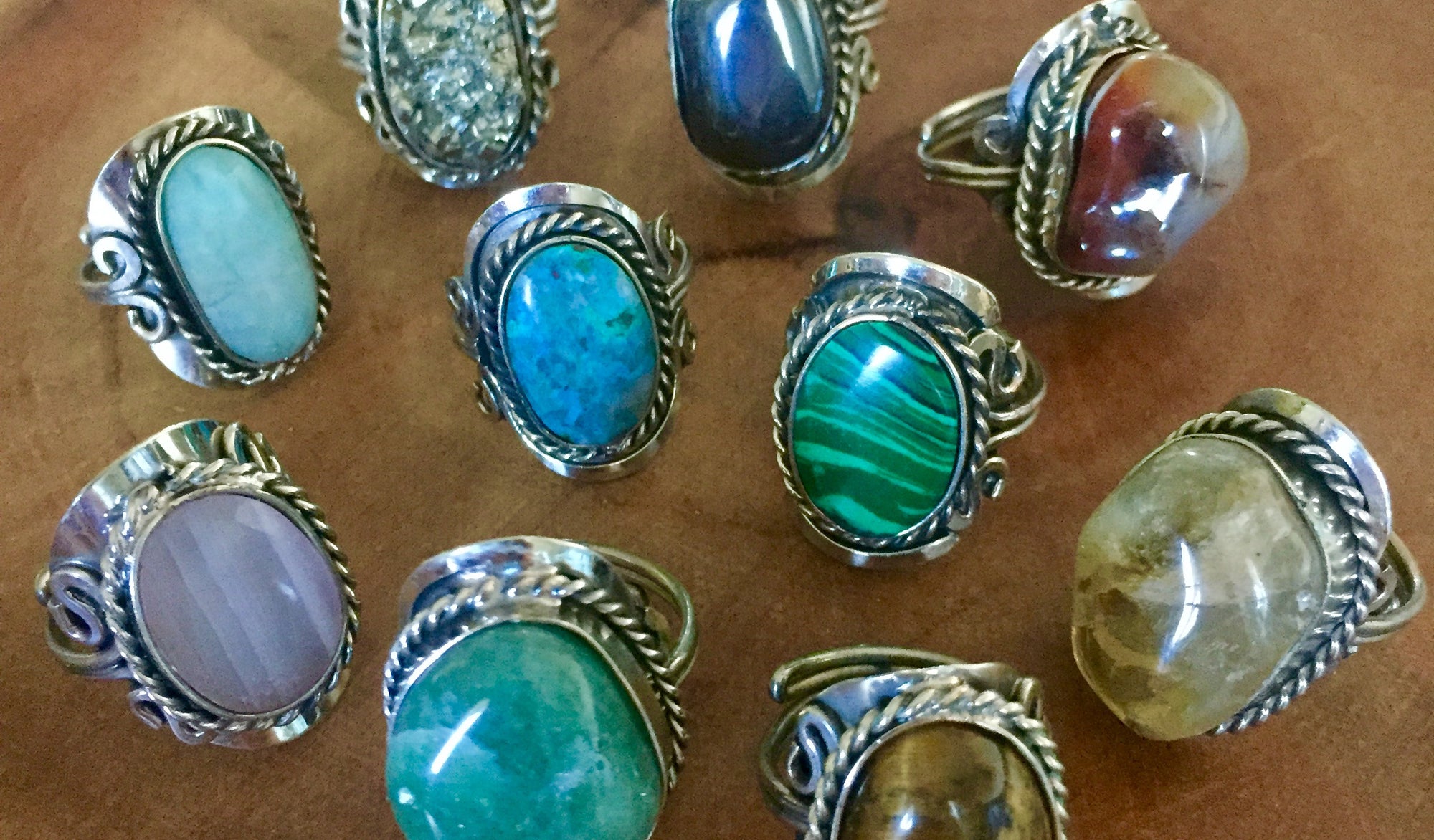 Beautiful New Gemstone Rings Crystal Jewelry