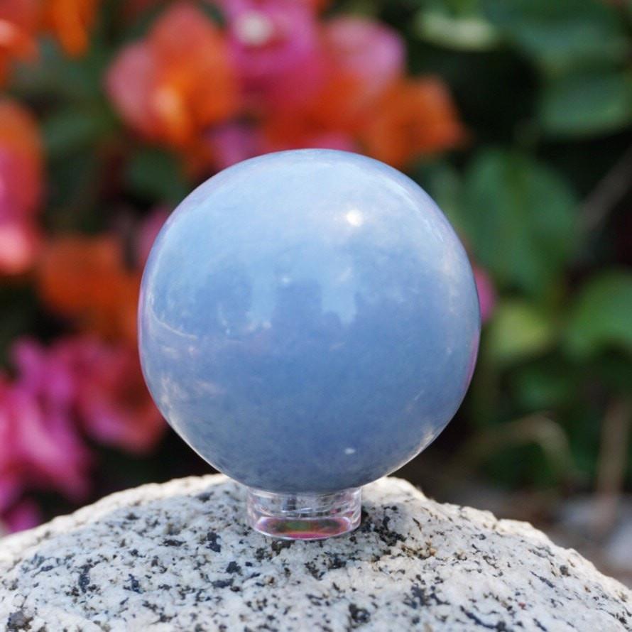 Angelite Sphere - Sparkle Rock Pop