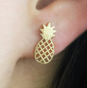 Pineapple Silhouette Stud Earrings (multiple colors) - Sparkle Rock Pop