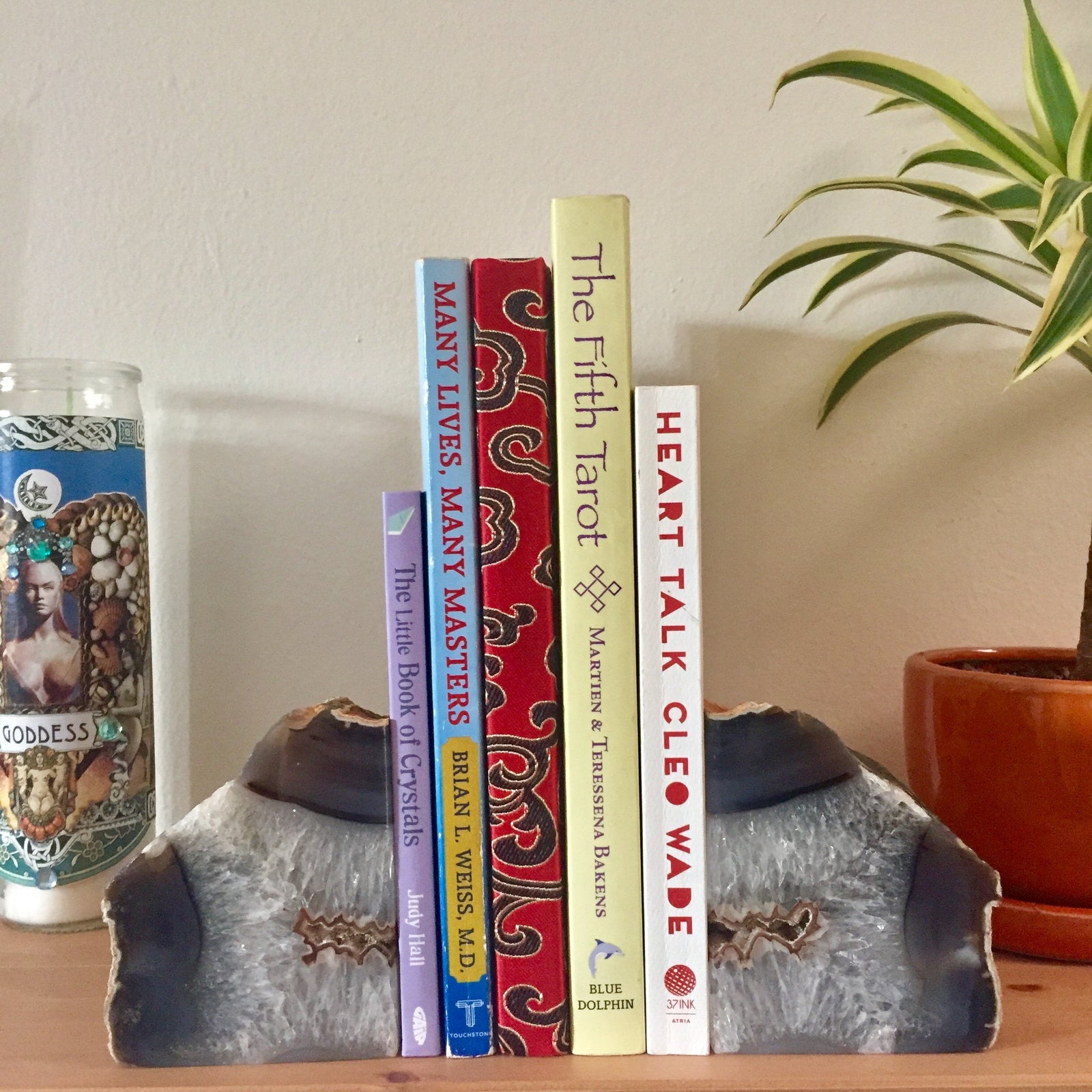 Agate Geode Bookends - 6" - Sparkle Rock Pop