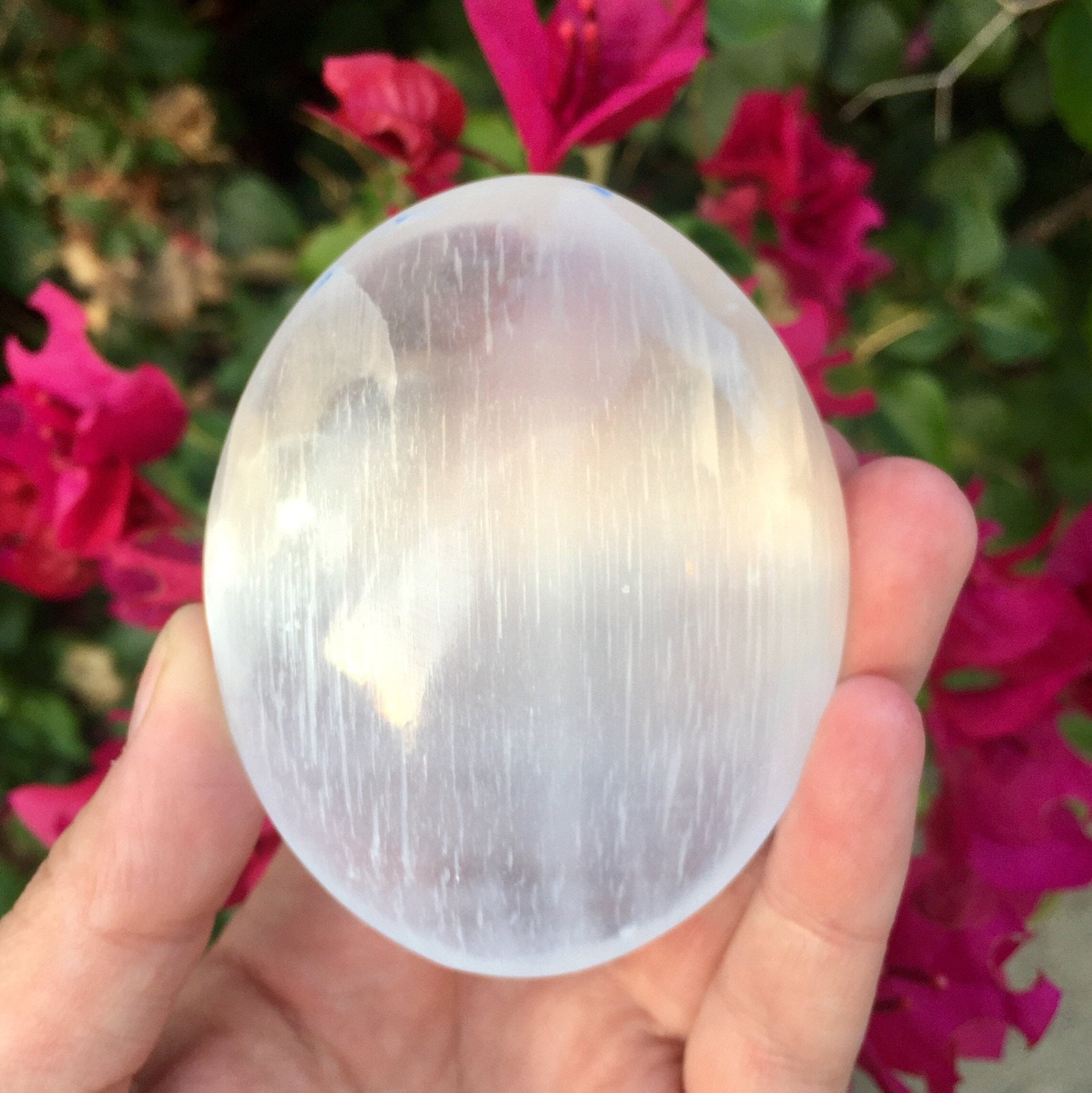 Selenite Palm Stone - Sparkle Rock Pop